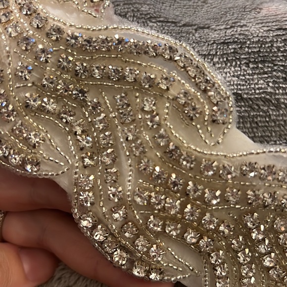 Gorgeous Satin Beaded Bridal Belt - Picture 7 of 8